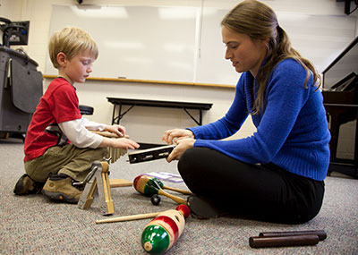 Music therapy with child